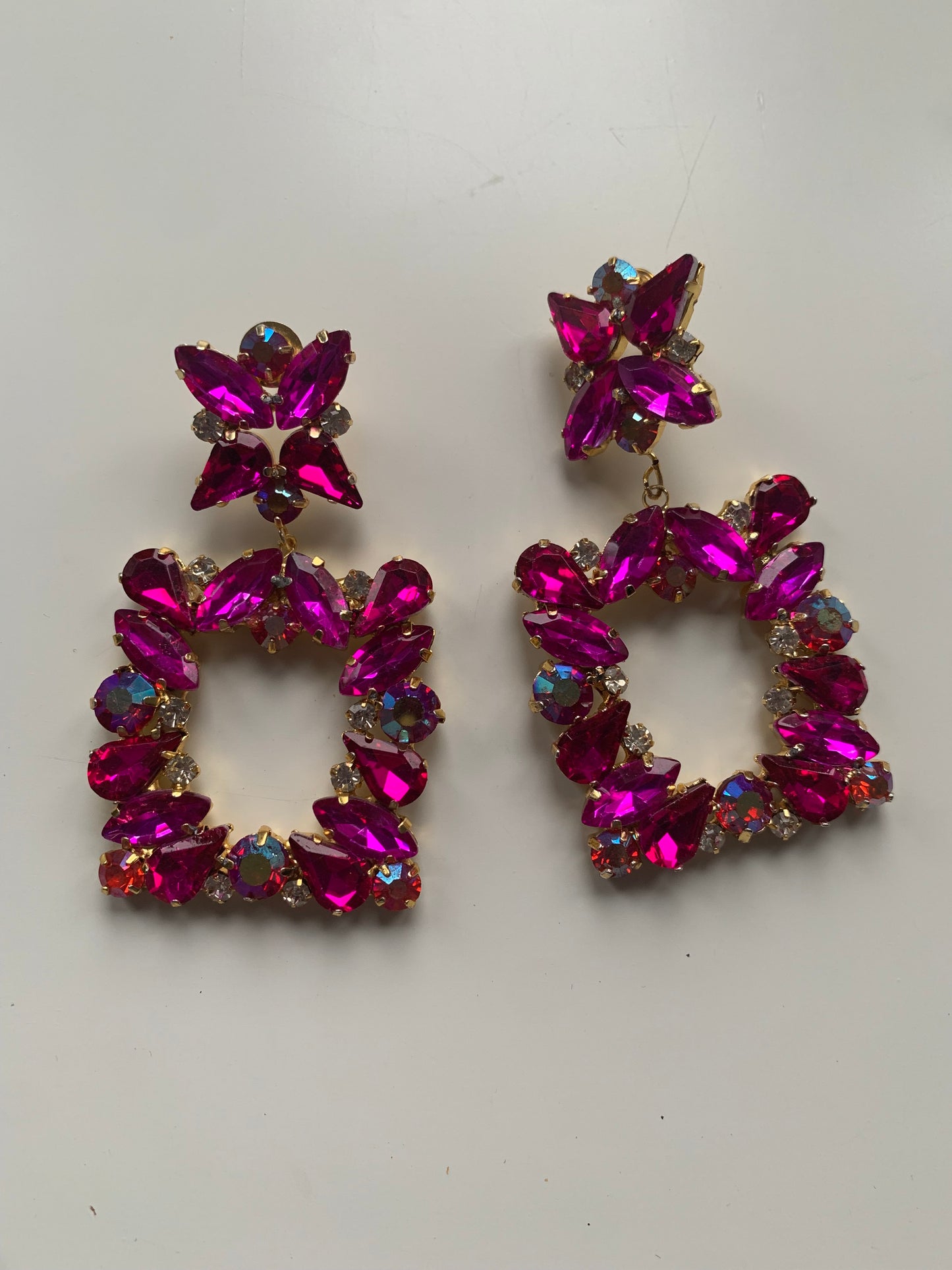Crystal Square Earrings