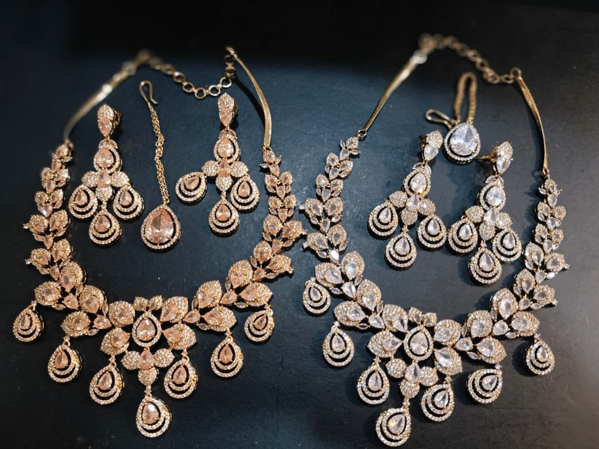 American Diamond Necklace Set