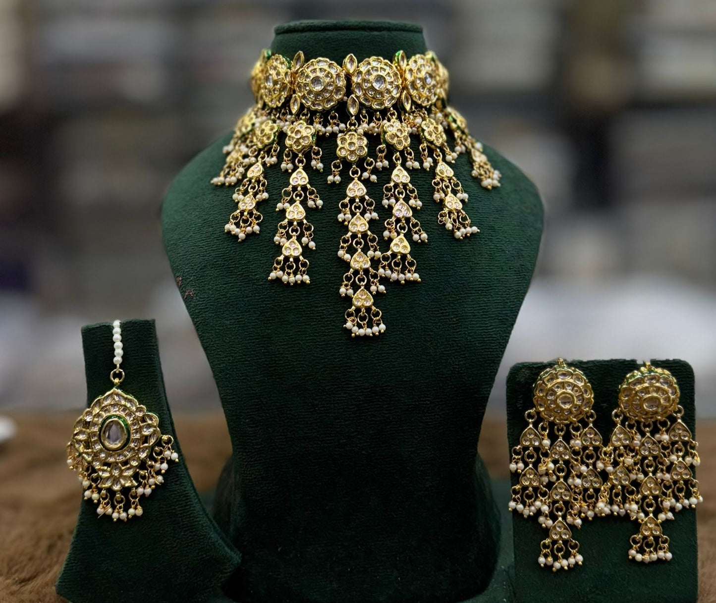 Waterfall Kundan Choker Set