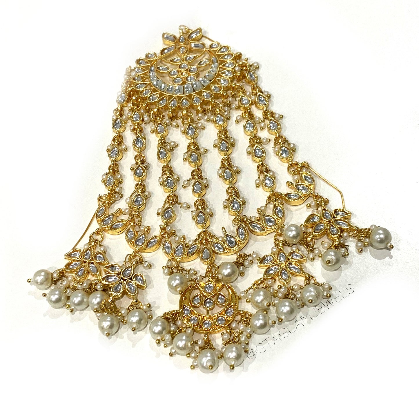 Oversized Kundan Paasa/Jhumar image 0