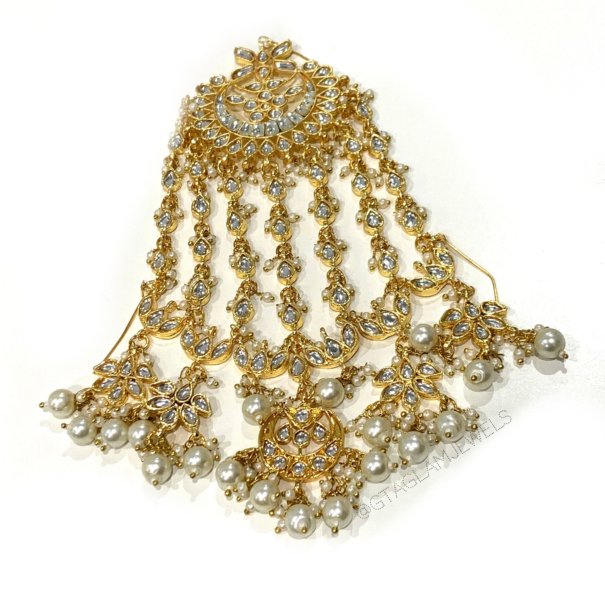 Oversized Kundan Paasa/Jhumar image 0