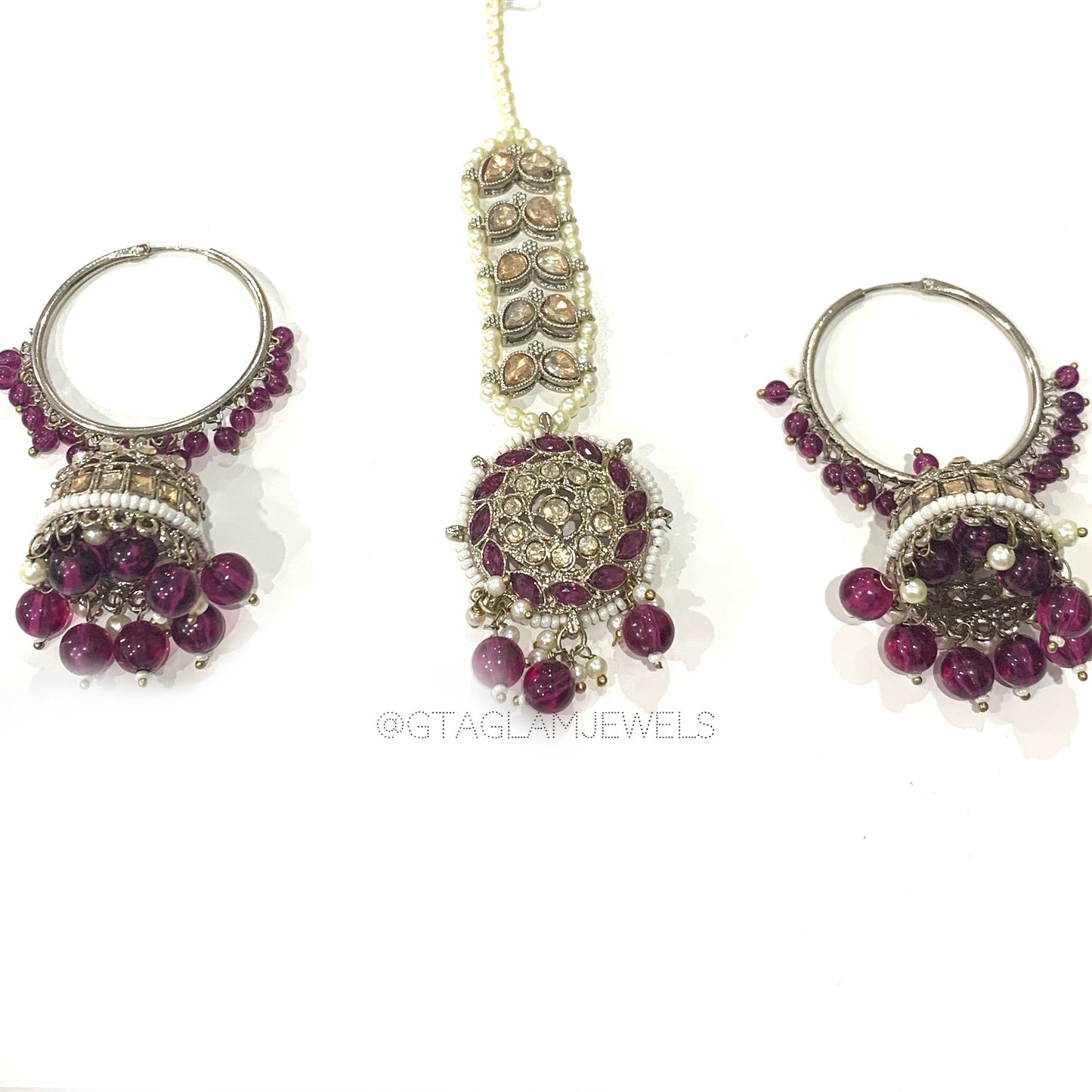 Earrings and Tikka Set image 0