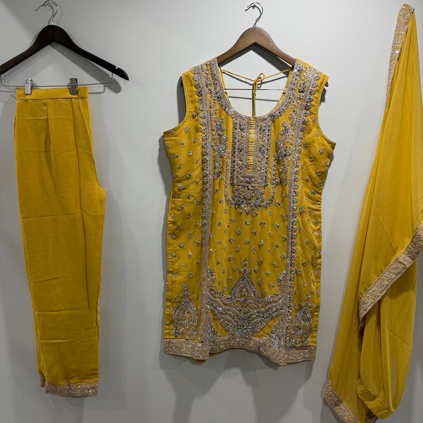 Mirror Work Pant Suit - Size 46 image 0