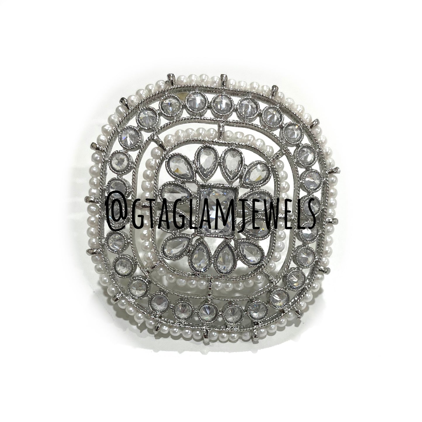 Oversized Statement Polki Ring image 0