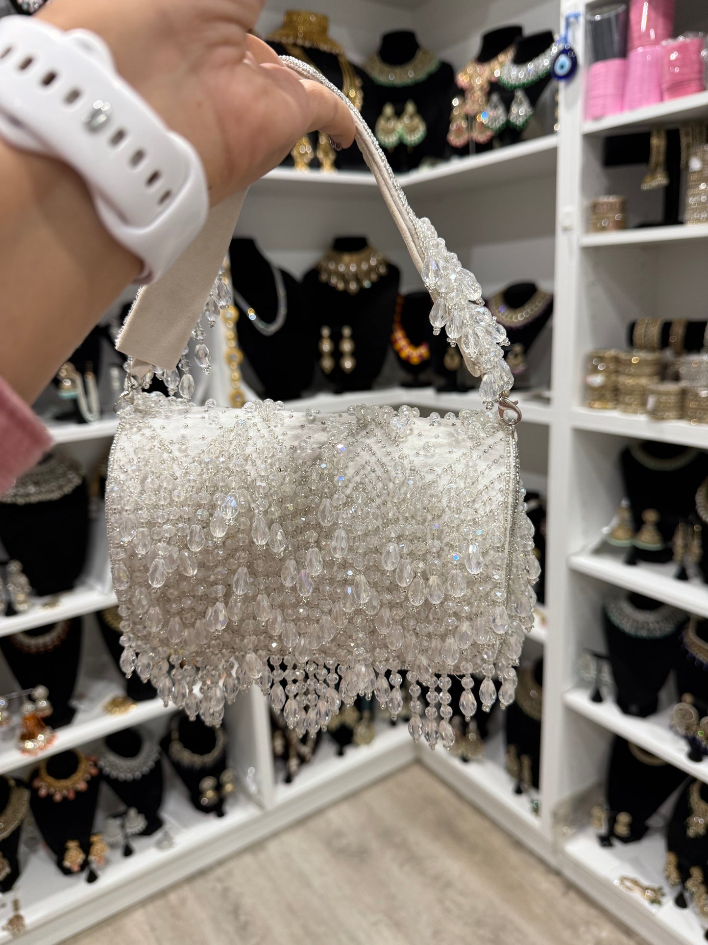 Tassel Clutch Bag with Strap
