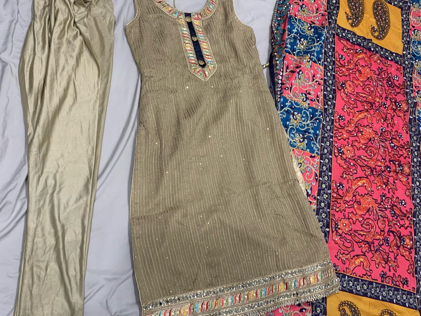 Pajami Suit with Mirror Dupatta image 0