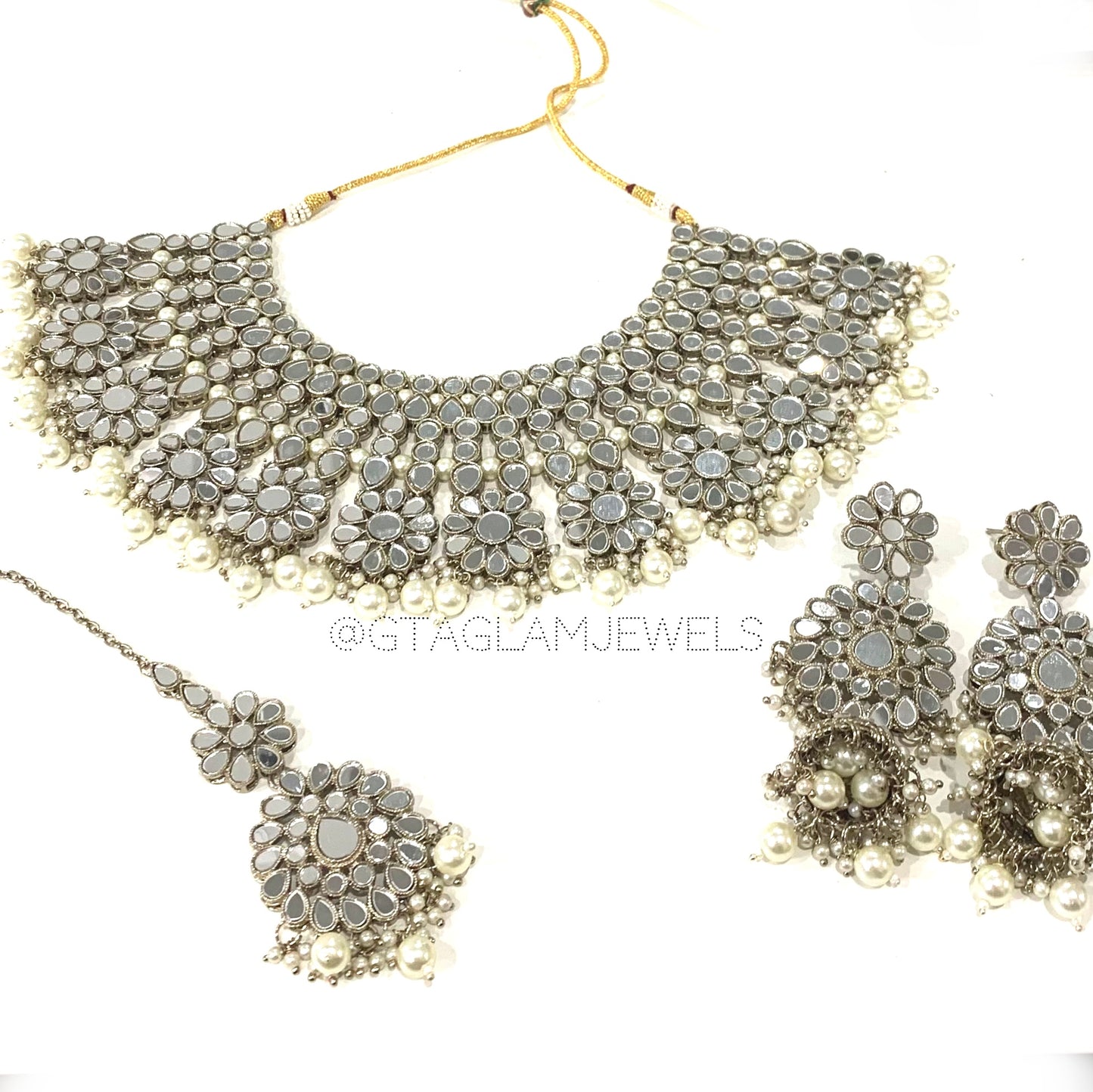 Large Mirror Necklace Set image 0