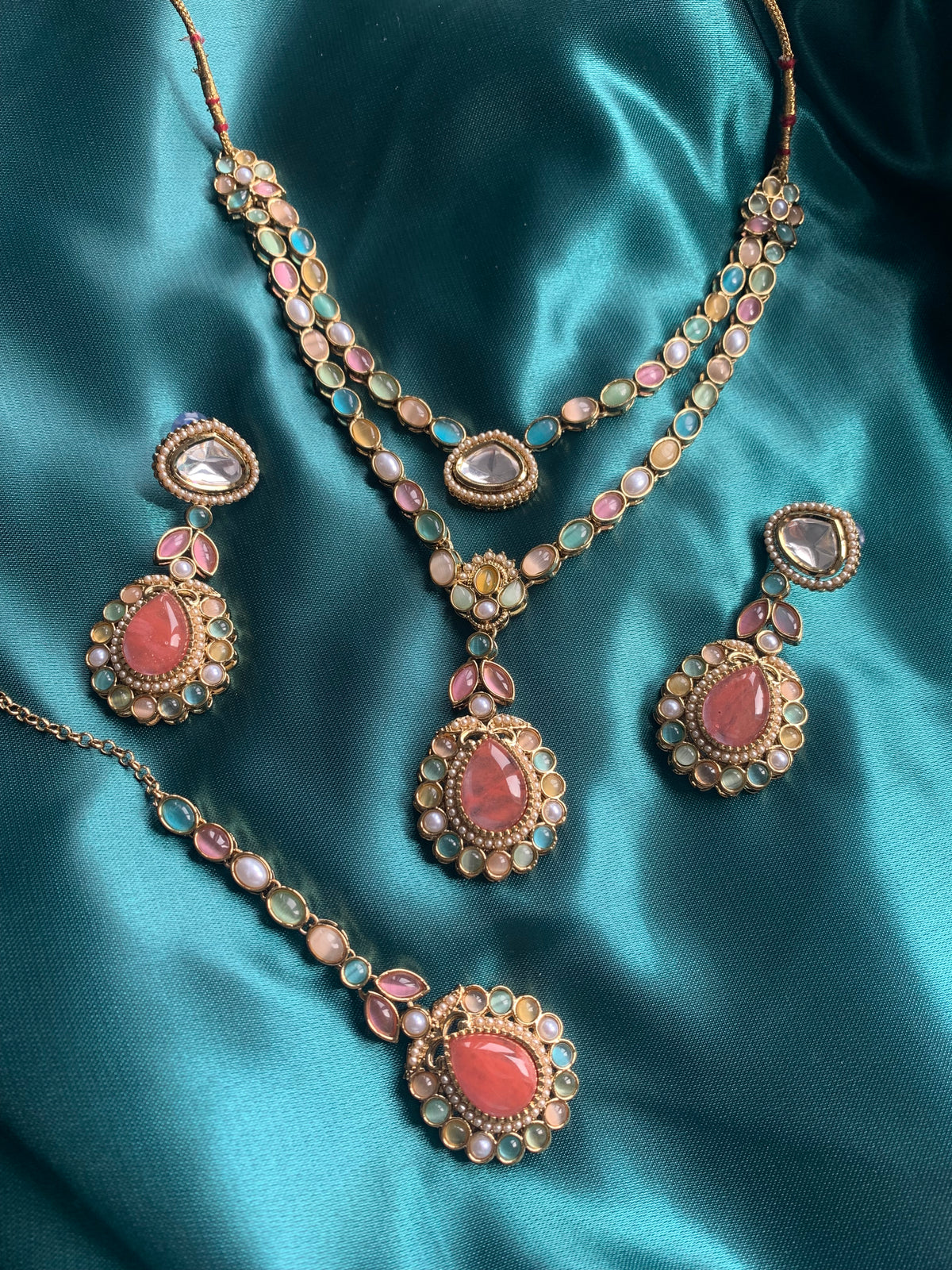 Long Sabyasachi Inspired Necklace Set