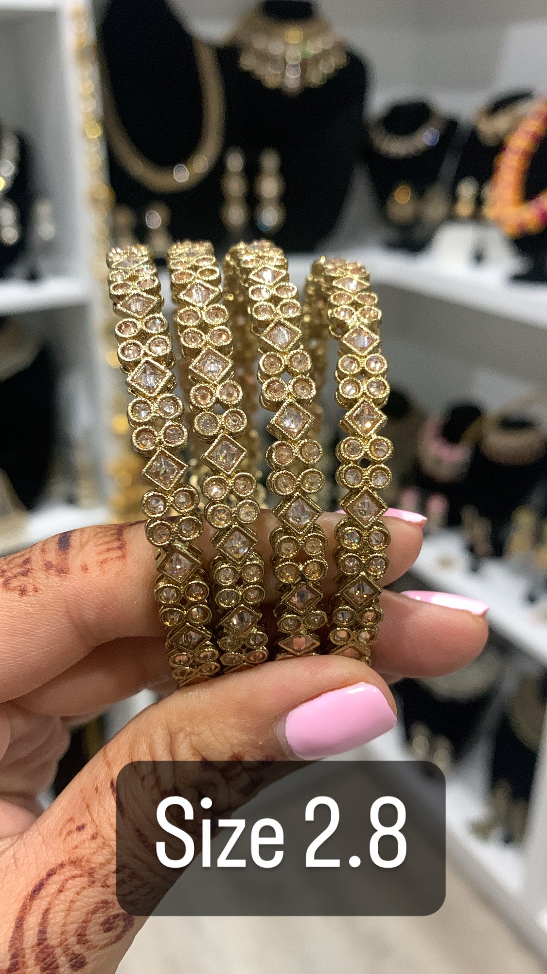 Polki Bangles - Size 2.8 image 0