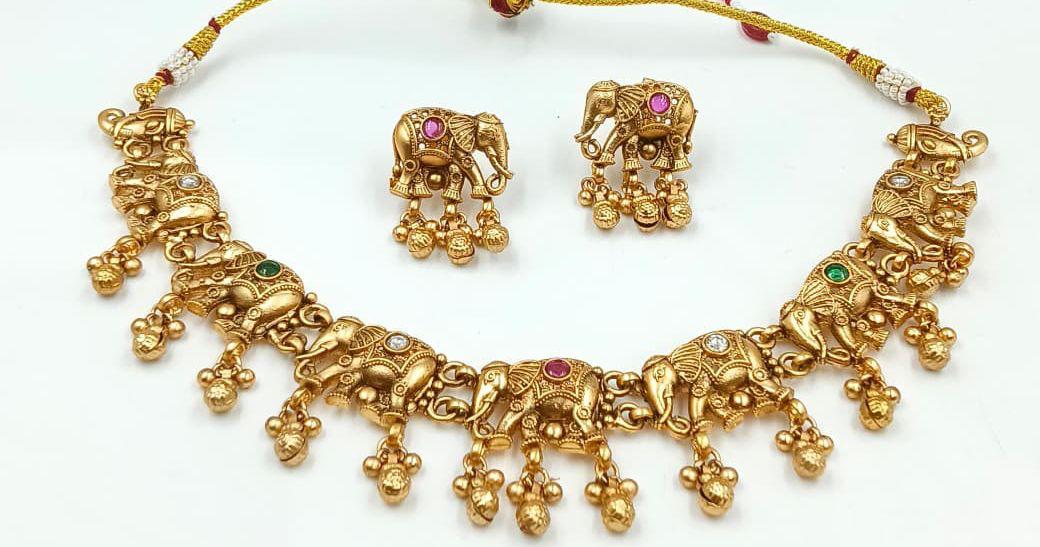 Elephant Necklace Set
