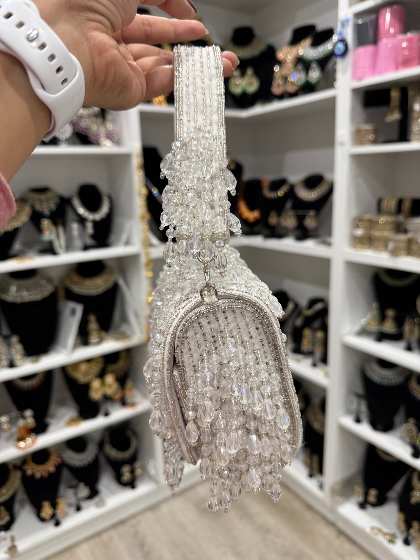 Tassel Clutch Bag with Strap