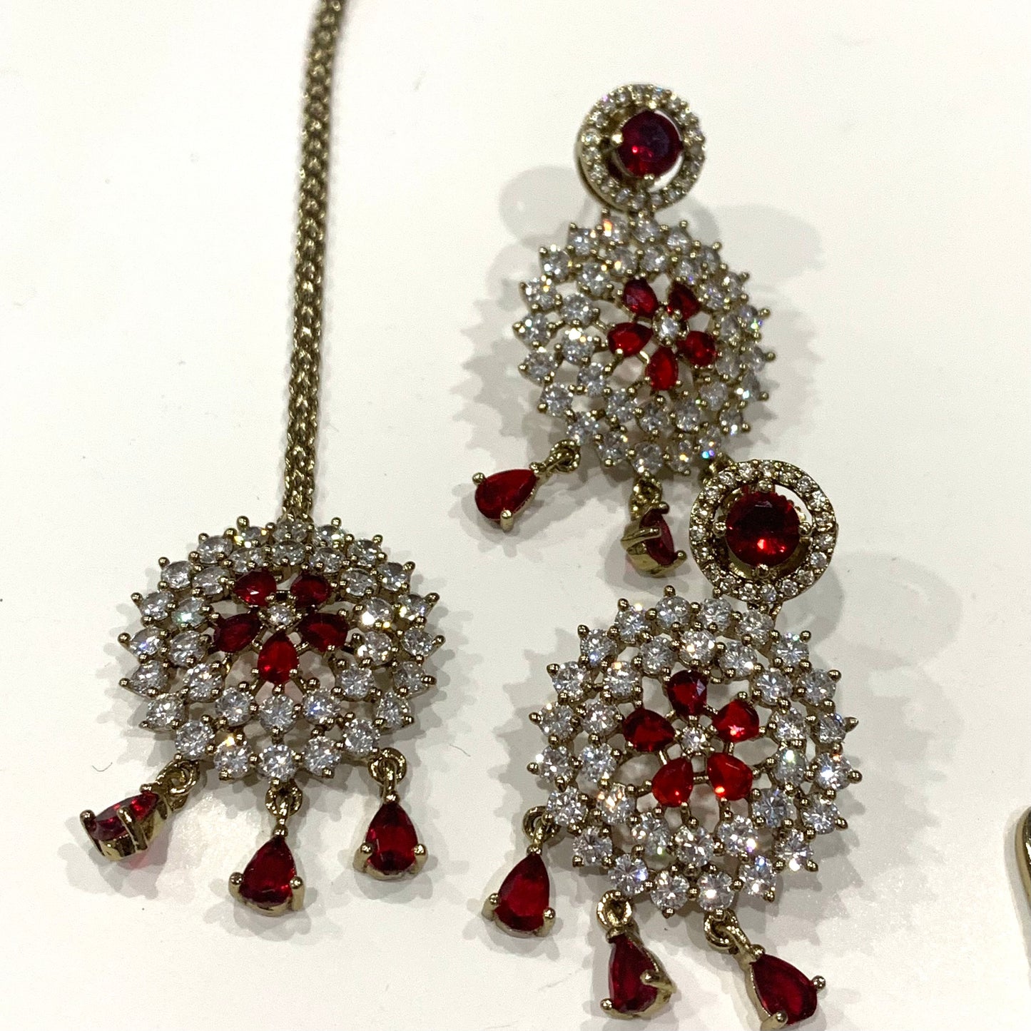 American Diamond Tikka Set