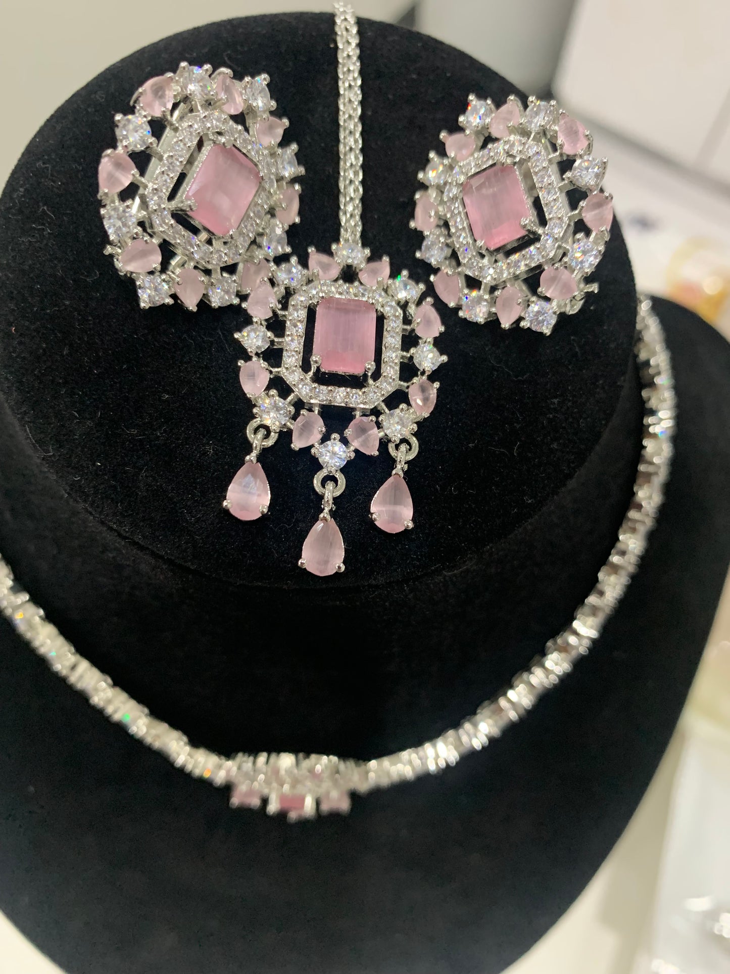 American Diamond Choker Set