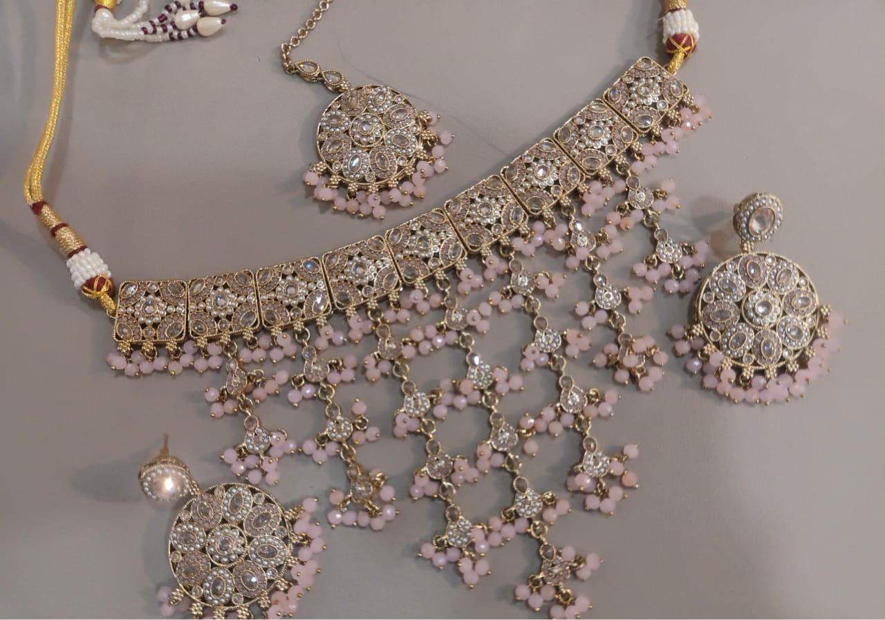 Polki Waterfall Choker Set