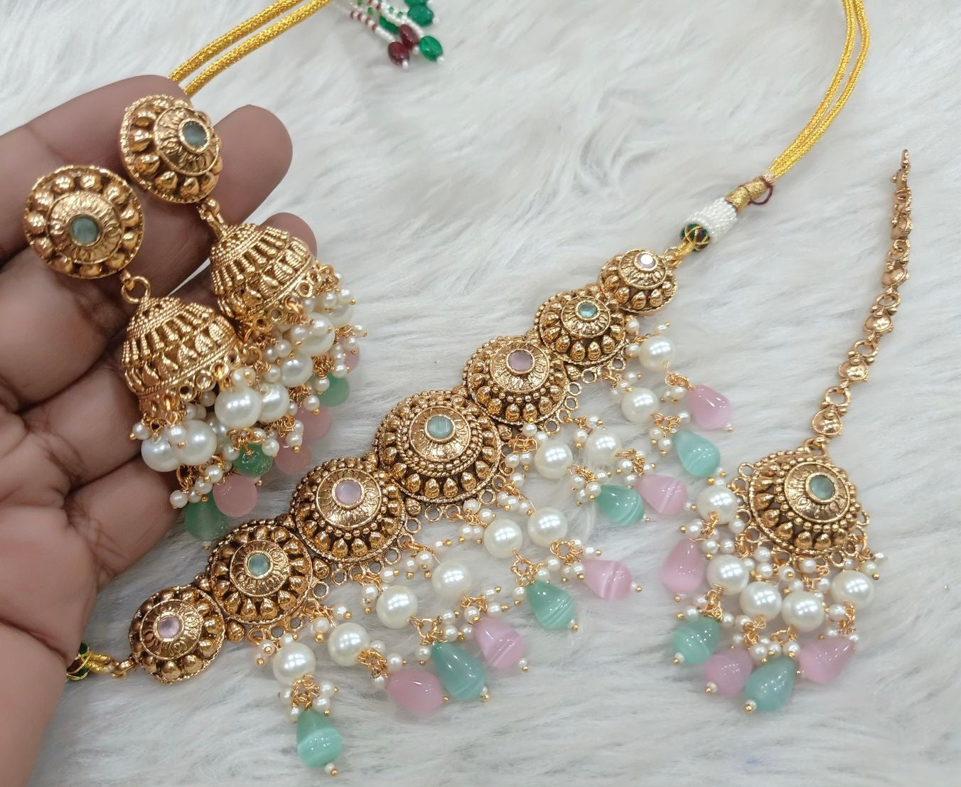 Gold Plated Choker Set