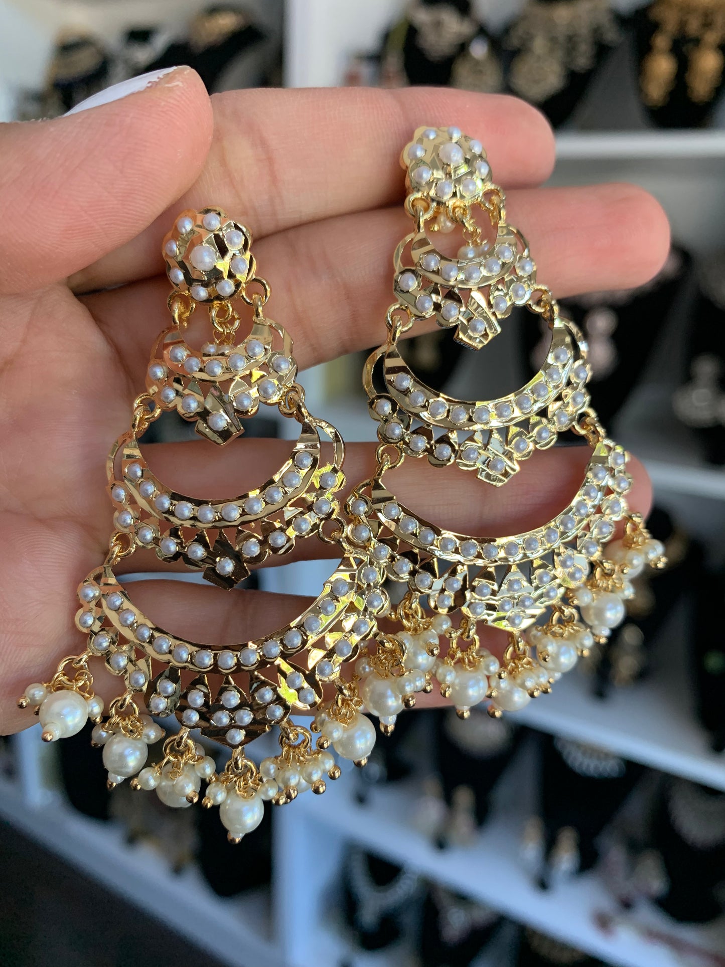 Real Jadau Earrings