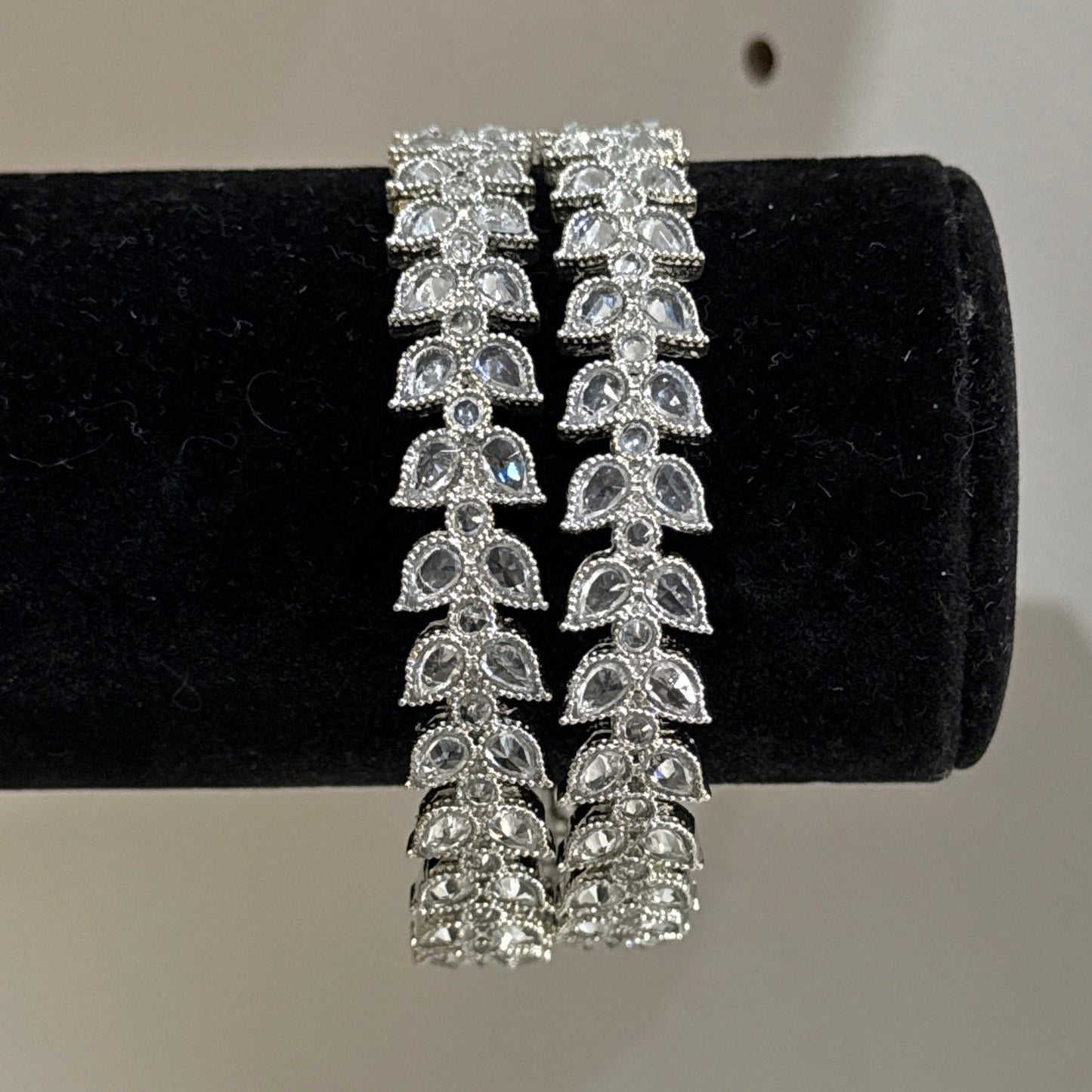 Silver Polki Bangles image 0