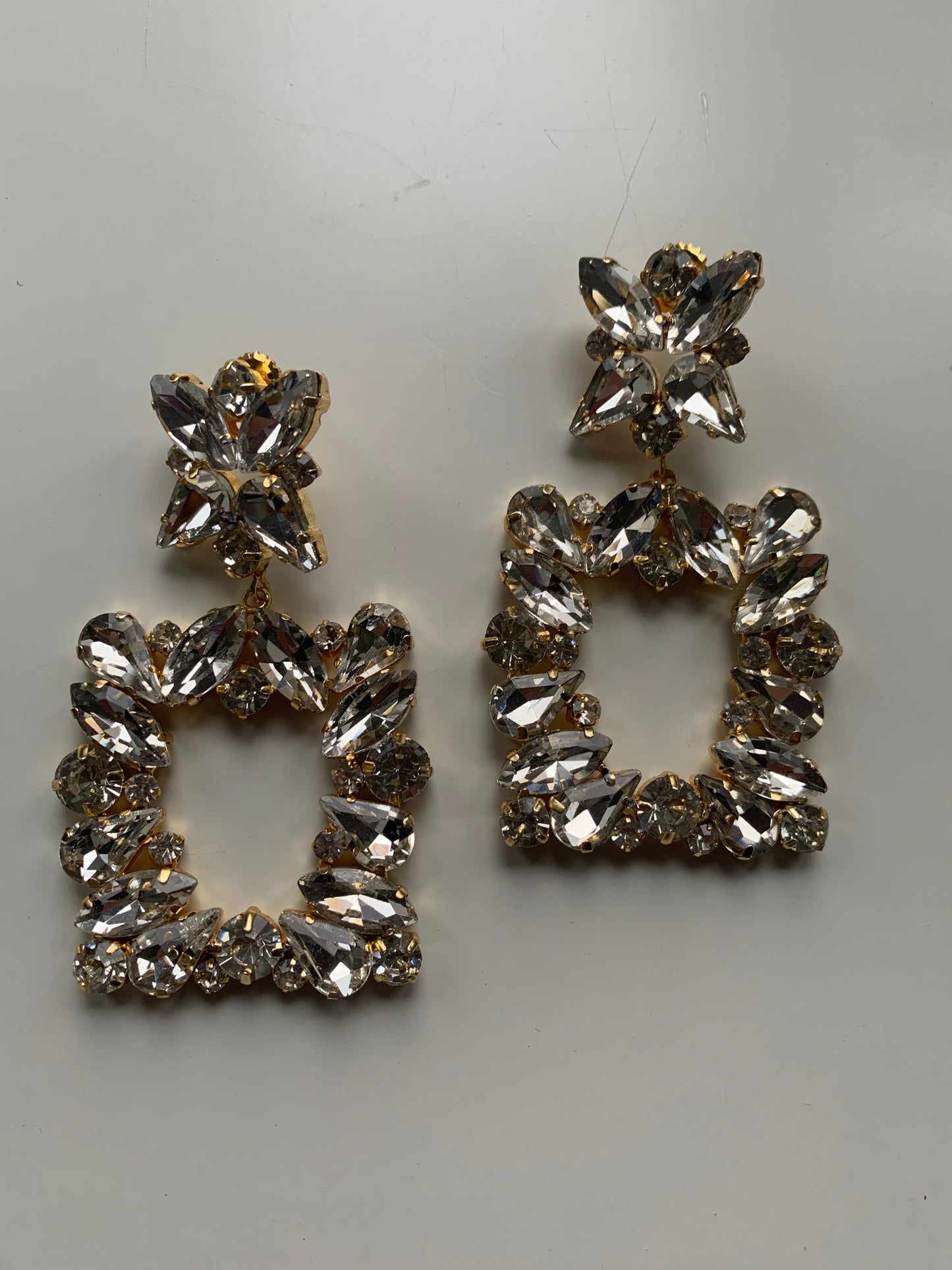 Crystal Square Earrings