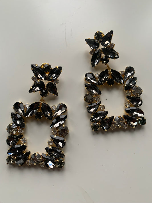 Crystal Square Earrings