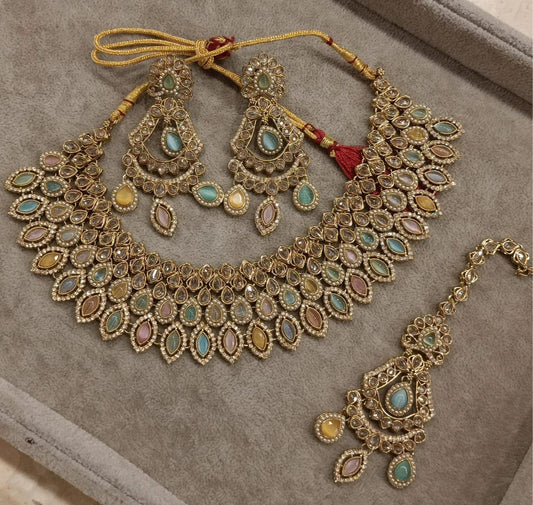 Pastel Multicolour Necklace Set