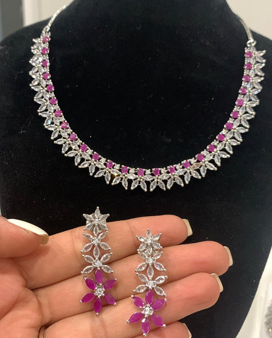 American Diamond Necklace Set  image 5