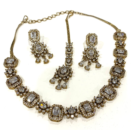 American Diamond Necklace Set