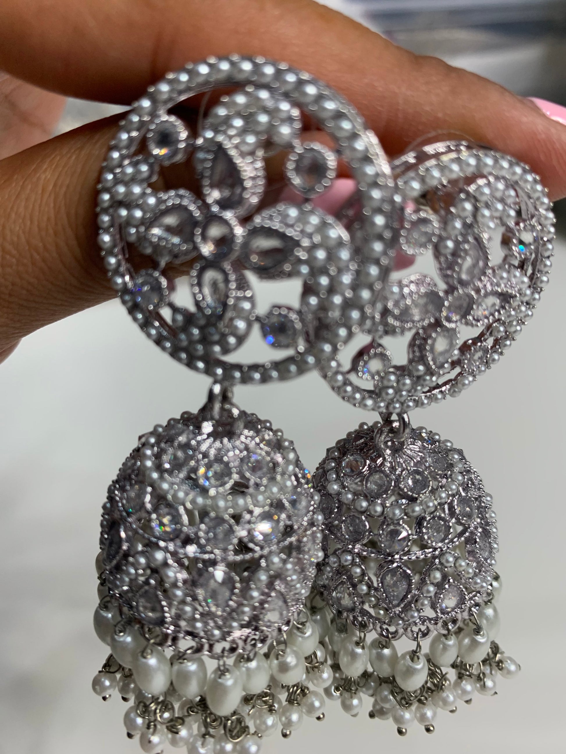 Polki Jhumka Earrings image 0