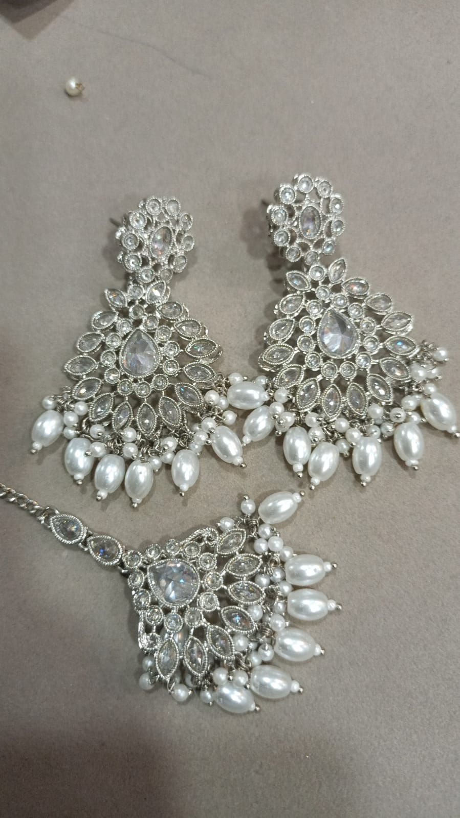 Polki Earrings & Tikka Set