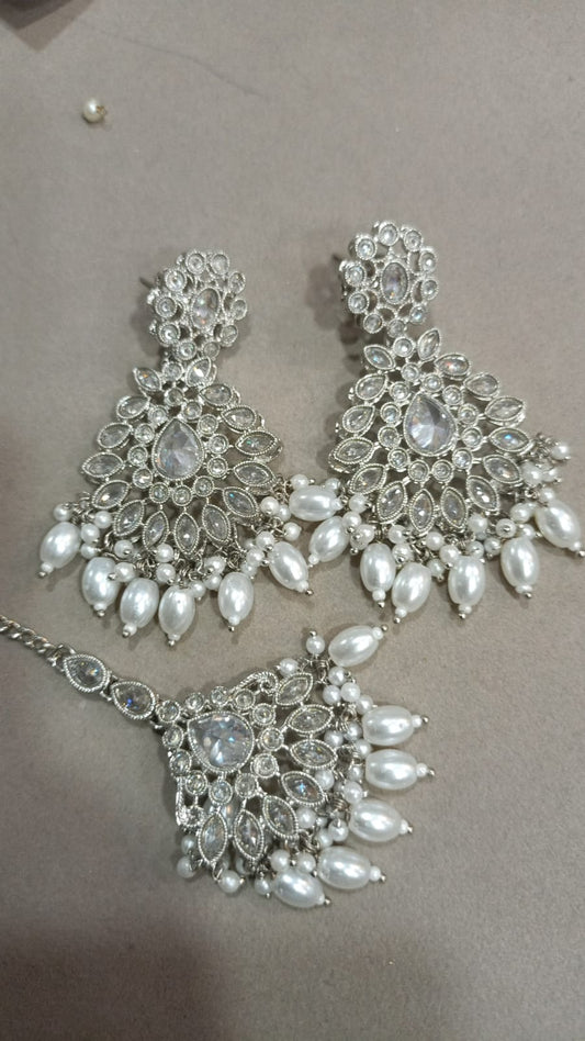 Polki Earrings & Tikka Set