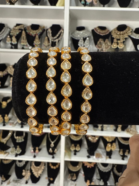 Pachi Kundan Bangles image 0