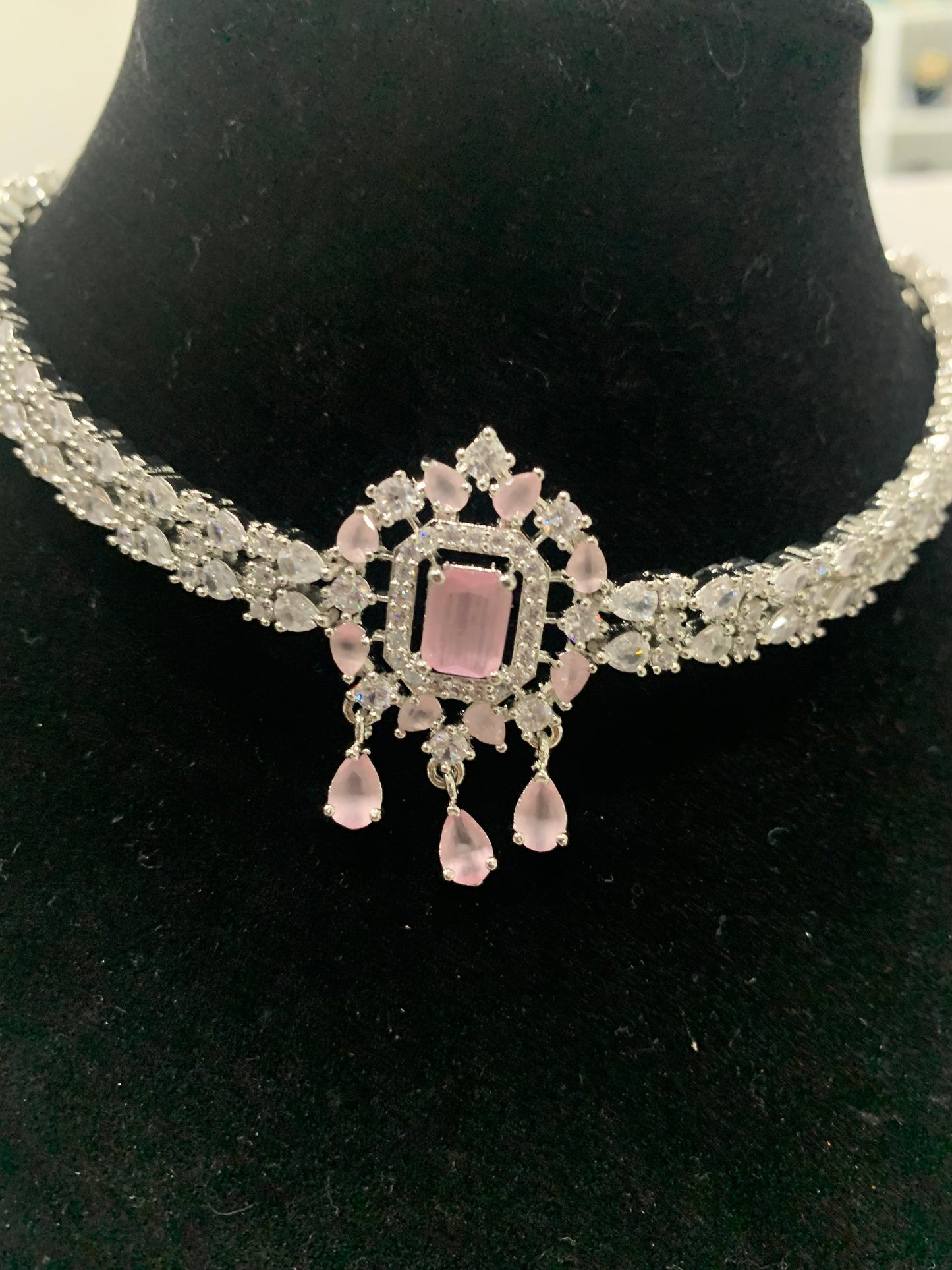 American Diamond Choker Set