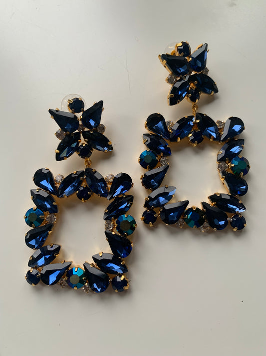 Crystal Square Earrings