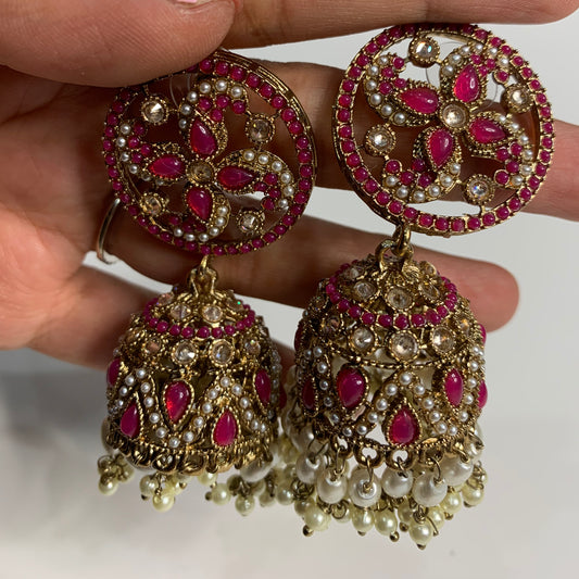 Polki Jhumka Earrings image 0