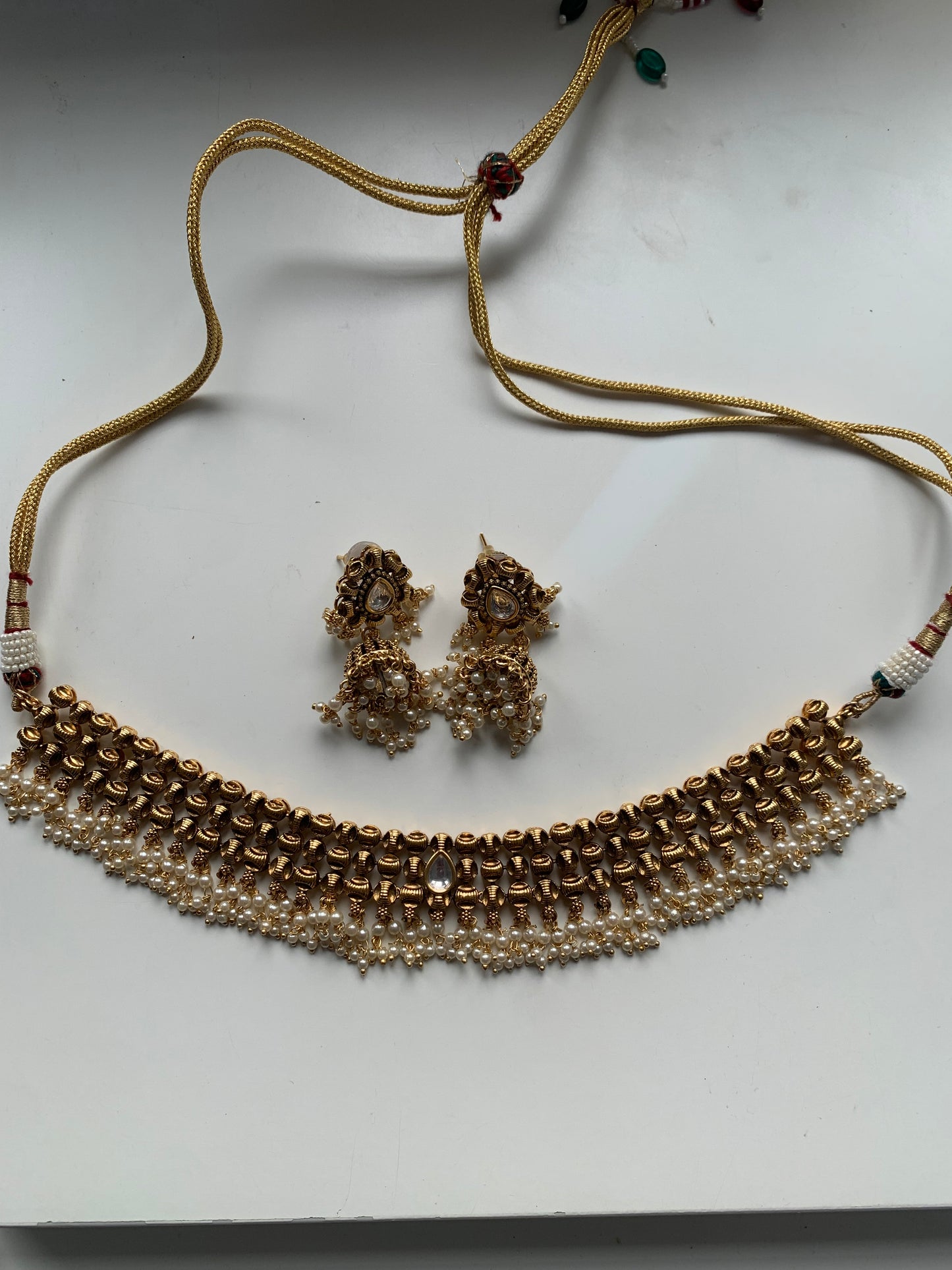 Matte Gold Choker Set