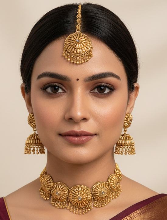 Gold Plated Choker Set