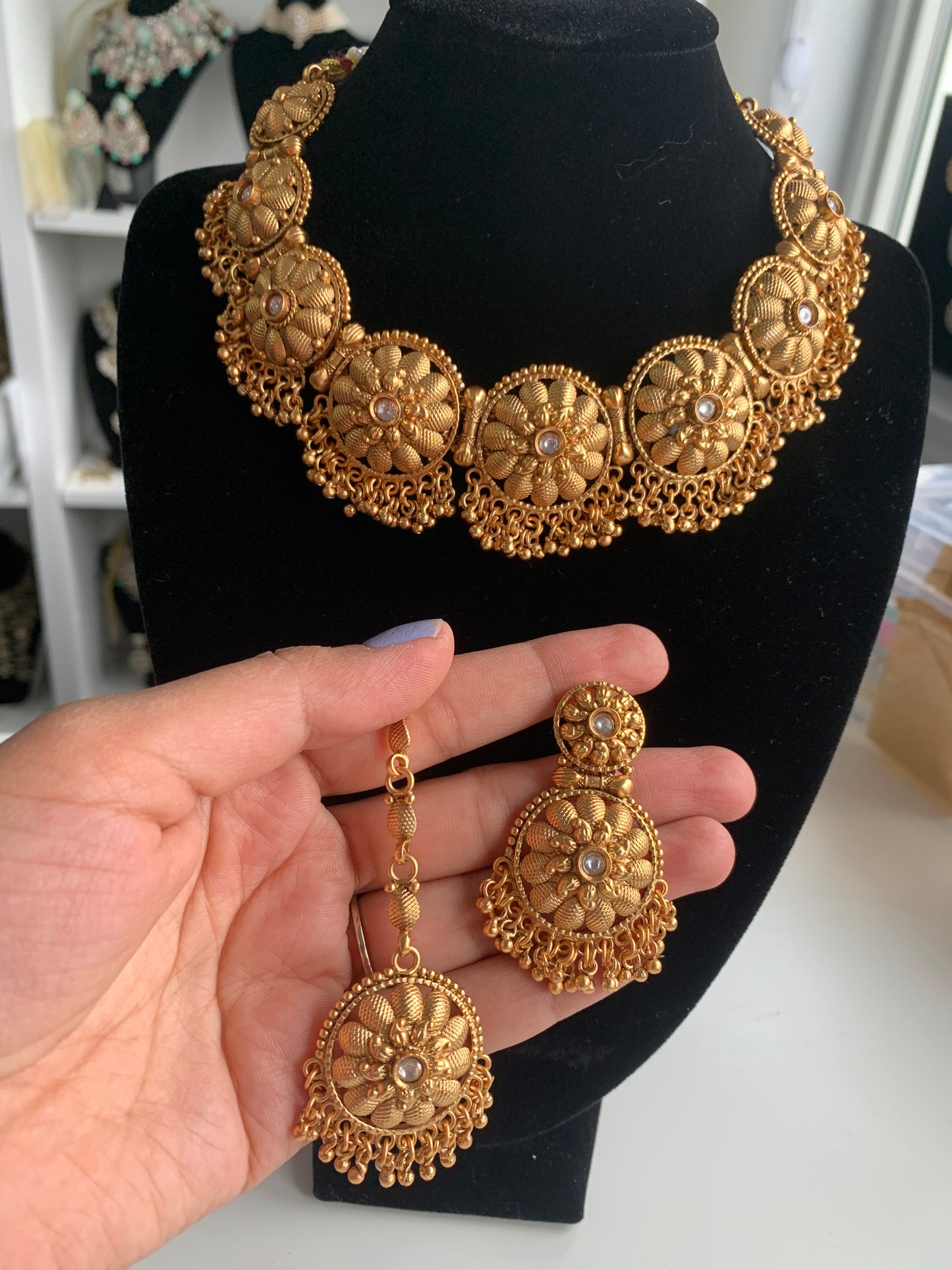 Gold Plated Necklace Set