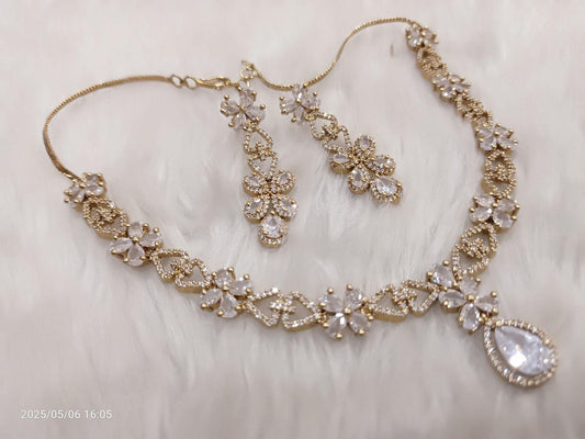 American Diamond Necklace Set