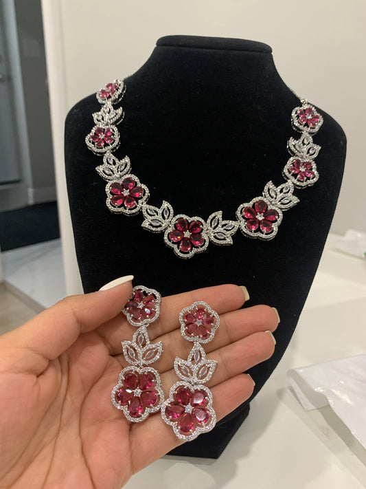American Diamond Necklace Set