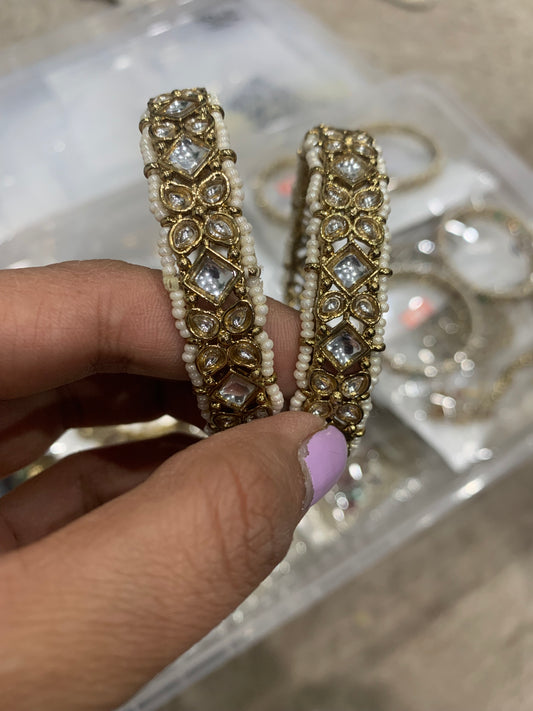 Polki Bangles - Size 2.6