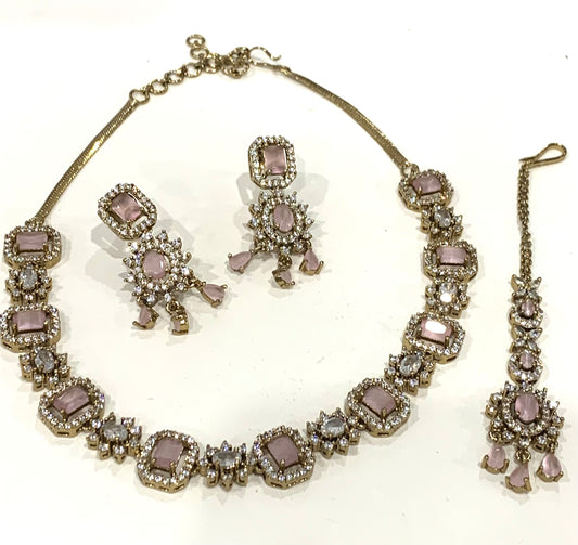 American Diamond Necklace Set