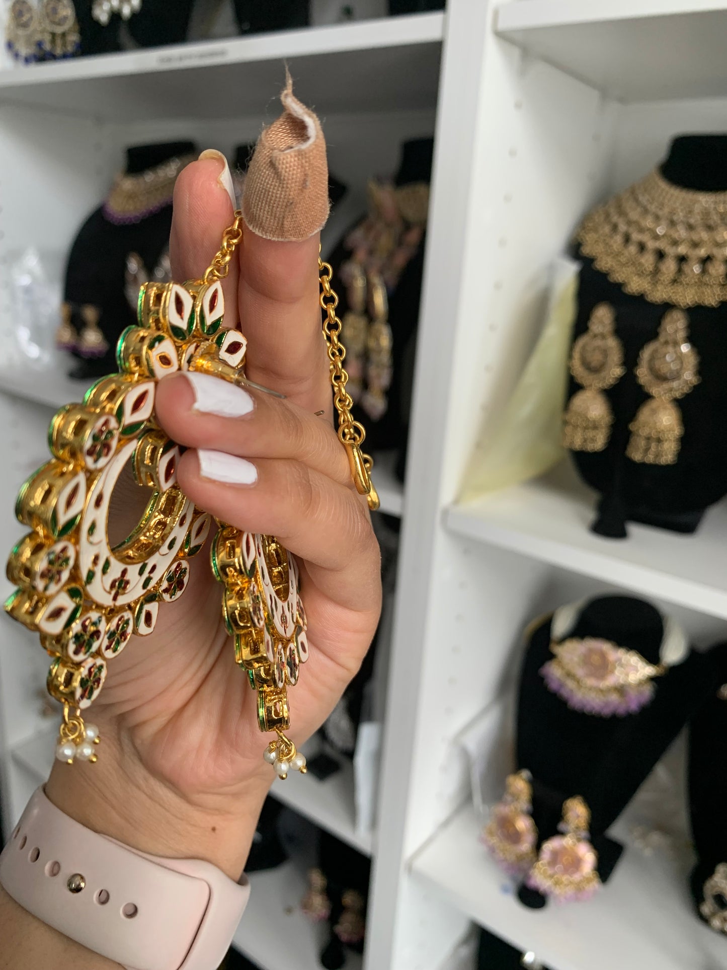 Kundan Earrings with Sahare