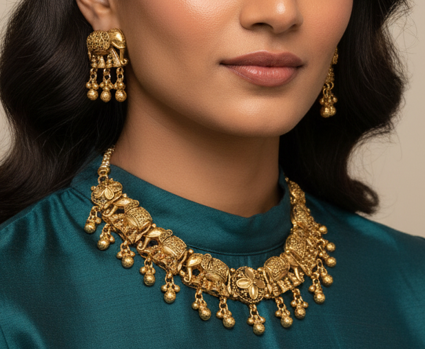 Elephant Necklace Set