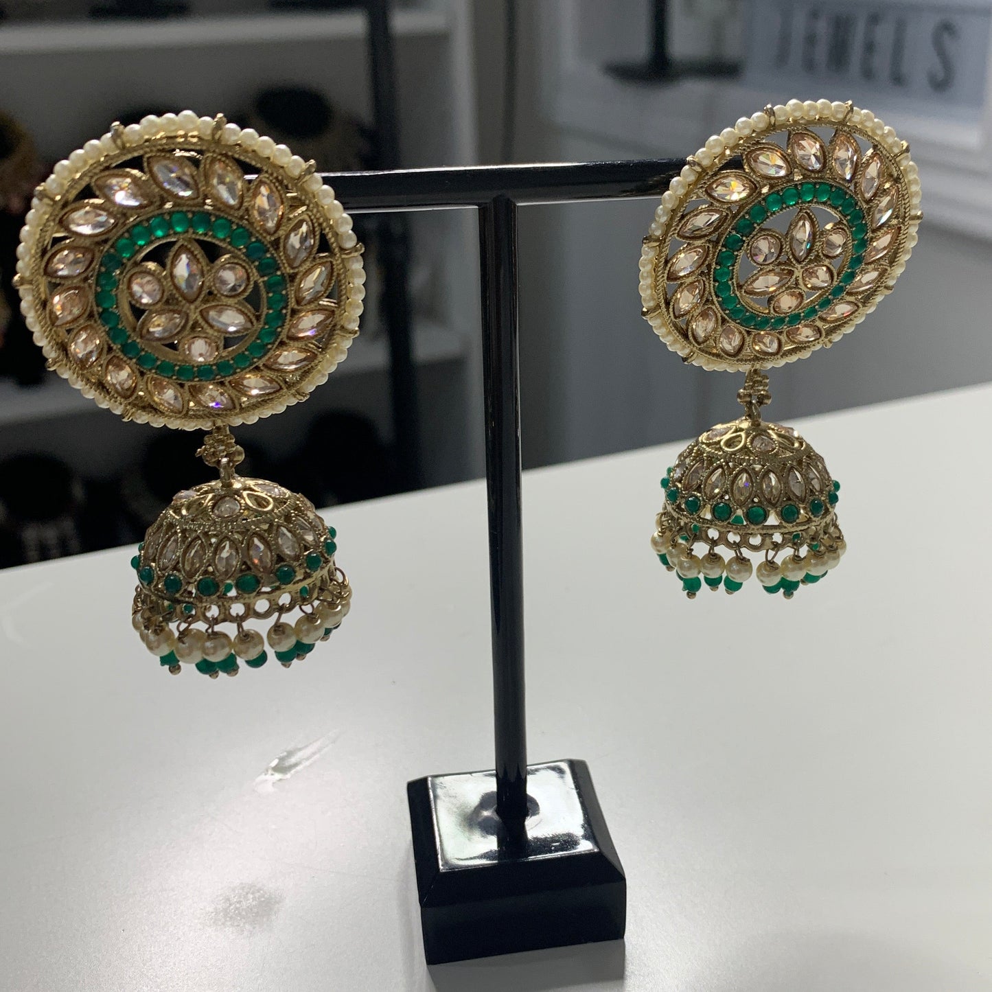 Polki Jhumka Earrings