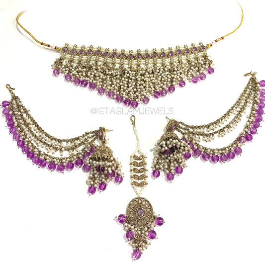 Choker Set with Bahubali Earrings  image 0