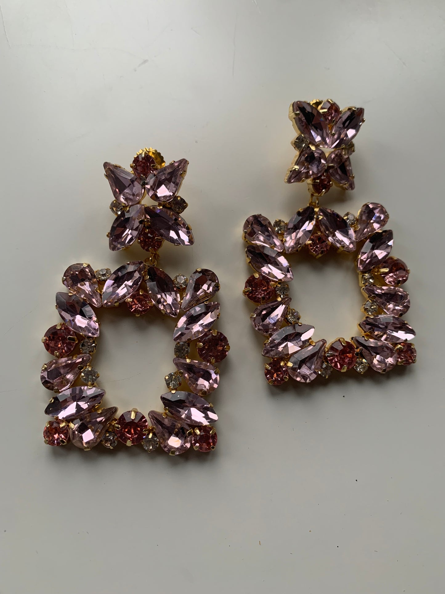 Crystal Square Earrings
