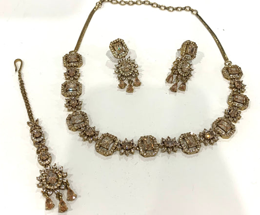 American Diamond Necklace Set