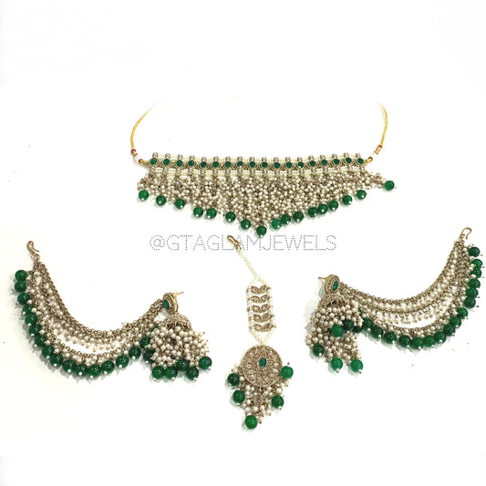 Choker Set with Bahubali Earrings  image 0