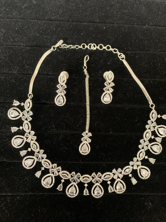 American Diamond Necklace Set