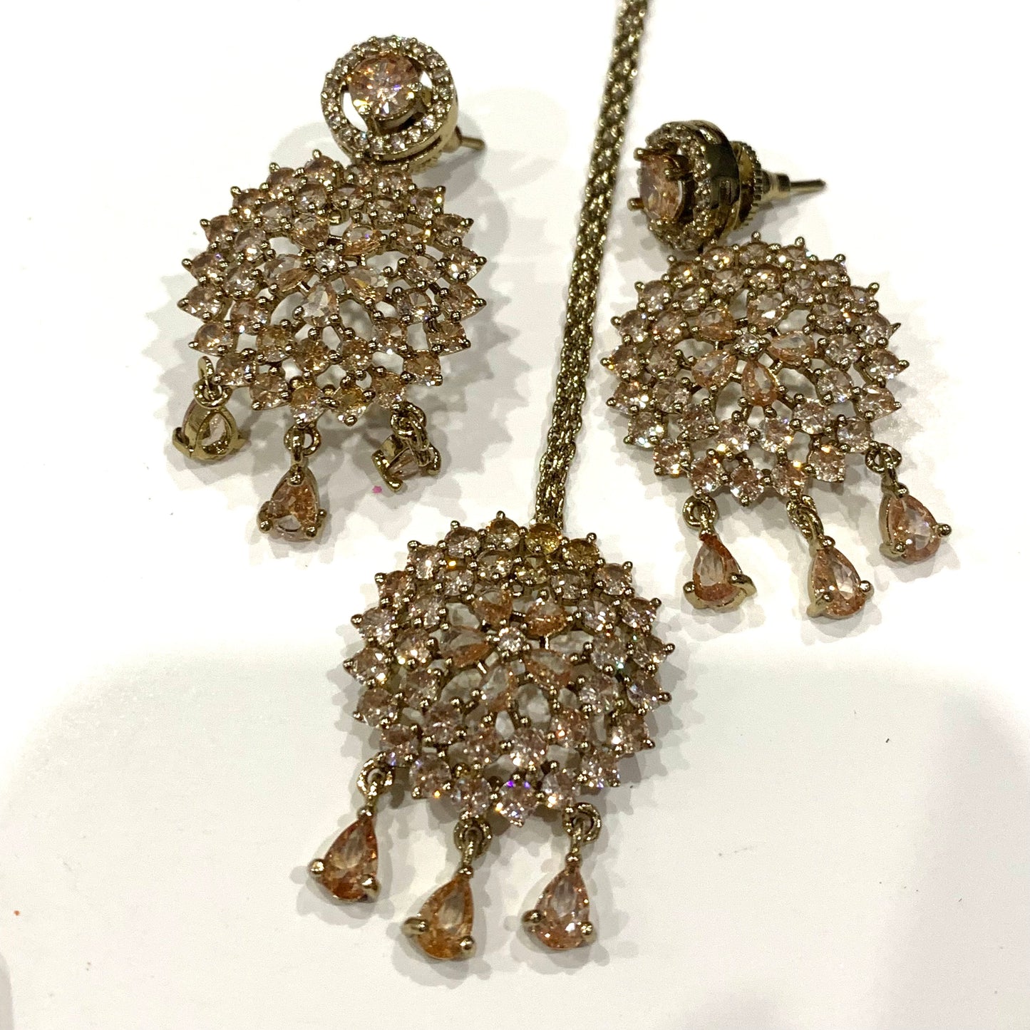 American Diamond Tikka Set