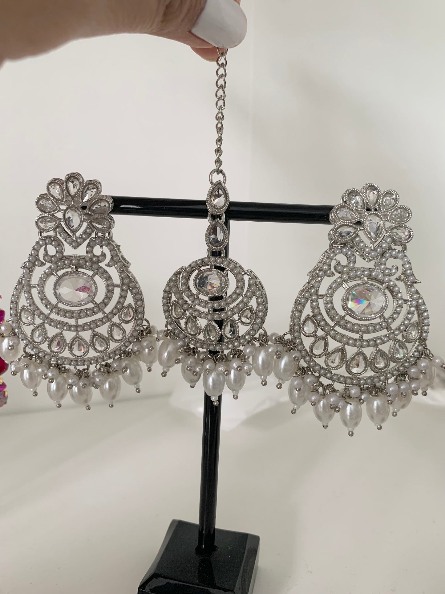 Polki Earrings & Tikka Set